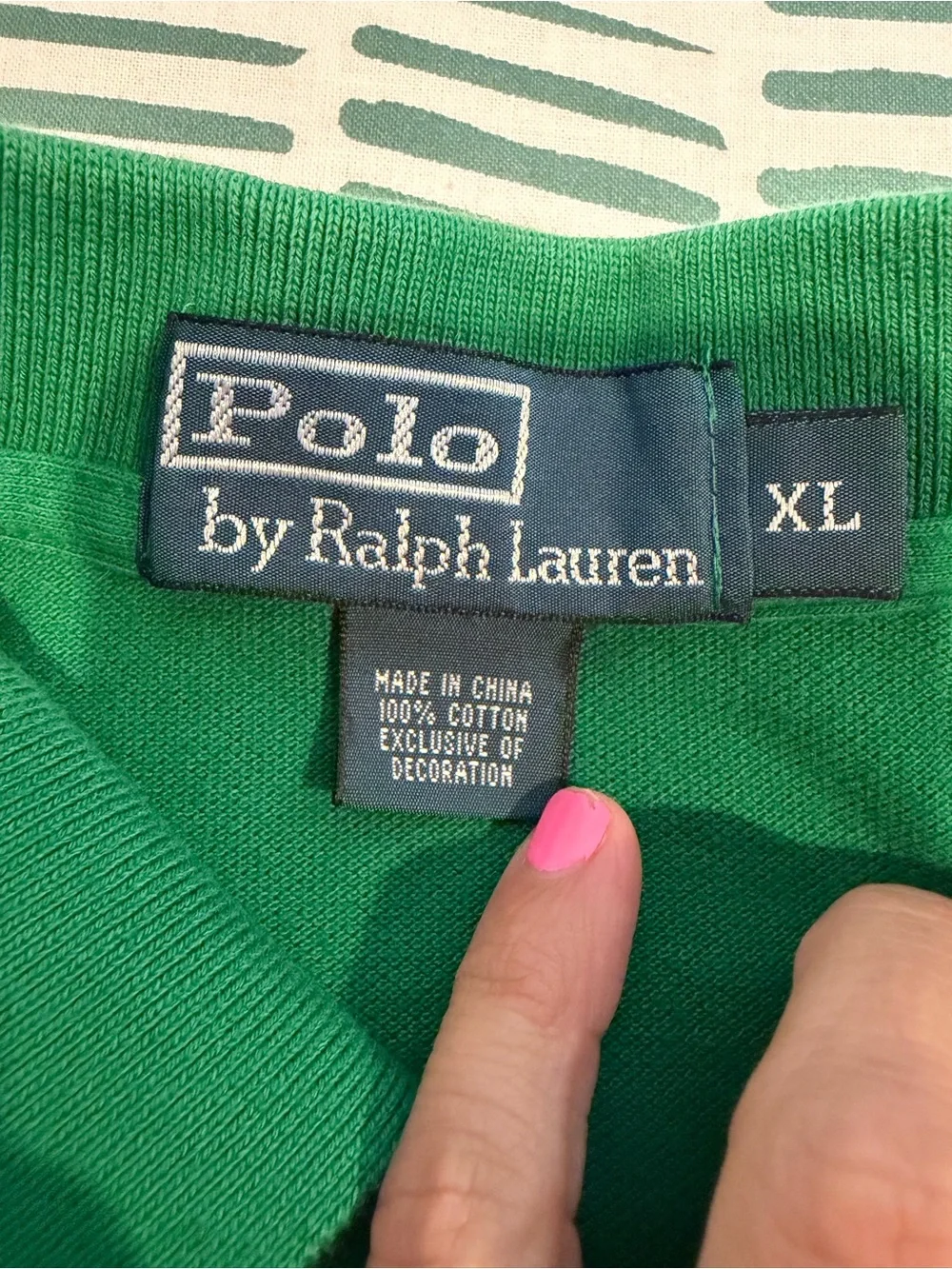 Ralph Lauren Kelly Green Polo Shirt with Navy Pony
